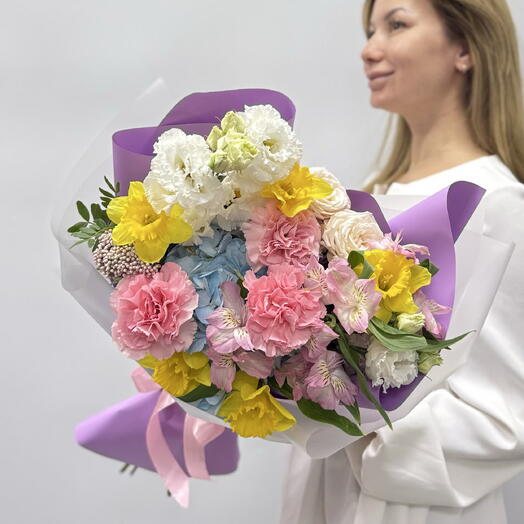 Дофаминовый, фиолетовый букет🌸