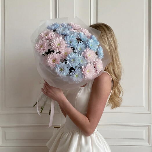Дофаминовый букет из кустовой хризантемы (7 веток) от XOFLOWERS