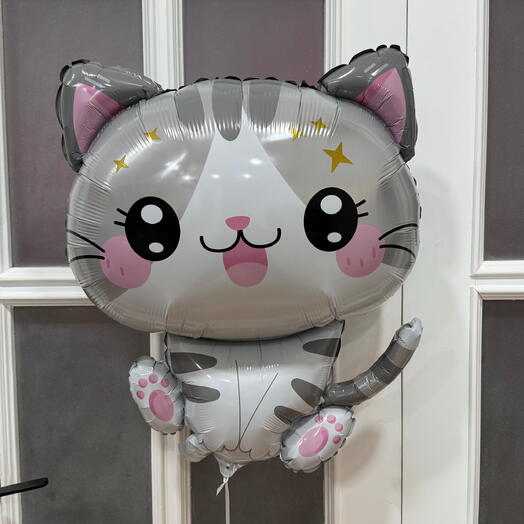 Воздушный шар Котик с гелием. Helium balloon cat