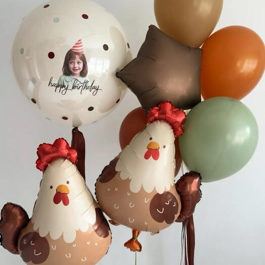Шар гигант с надписью и фонтан из 7 шаров 🎈 гелиевые шары с фигурами, доставка