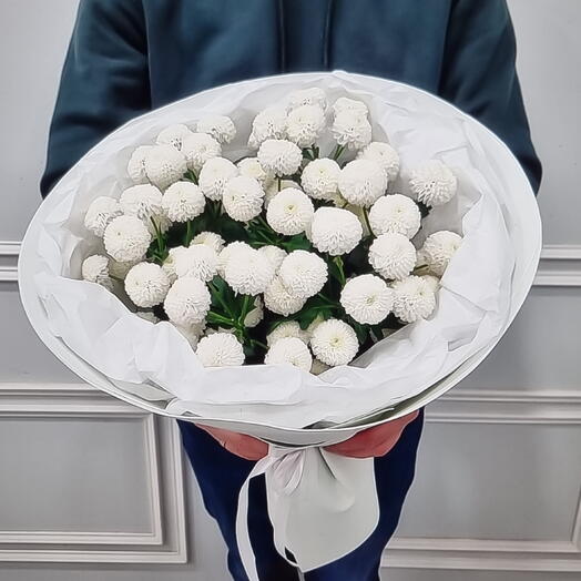 Сортовая хризантема в дизайнерской упаковке