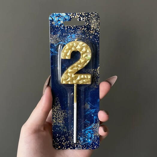 Свеча в торт цифра «2»🍰