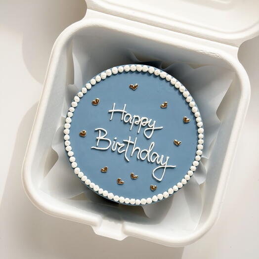 Бенто торт на день рождения happy birthday с сердечками