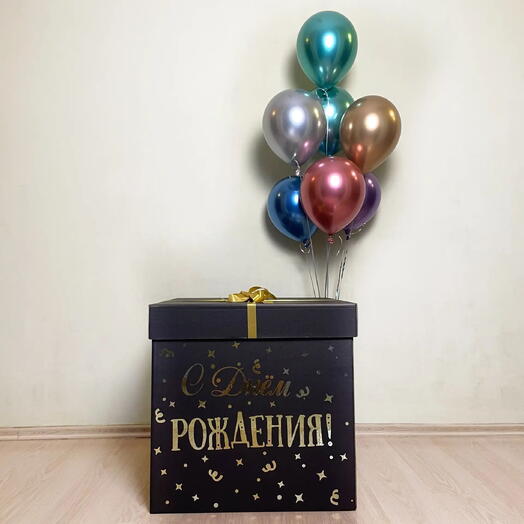 Воздушные шары в коробке