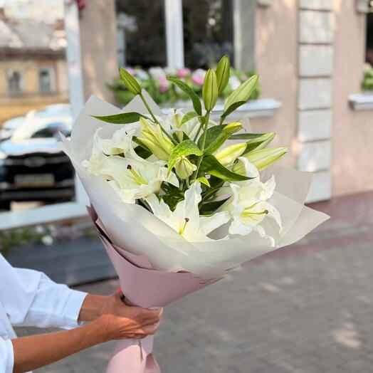 Букет из лилии «Белое золото»