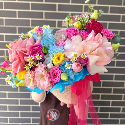 "Витамин счастья" 💐 дофаминовый микс в корзине