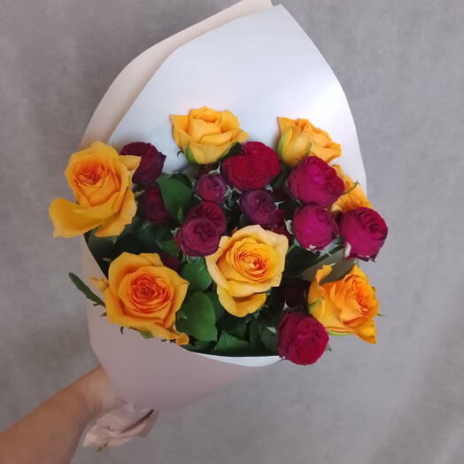 Букет с розами ️🧡