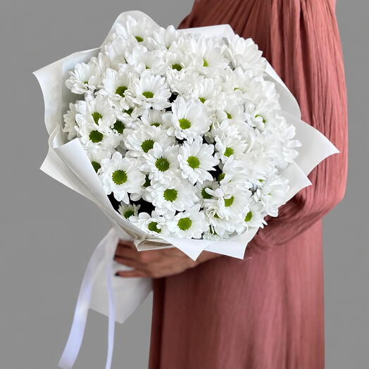 Букет из 9 ромашковых хризантем