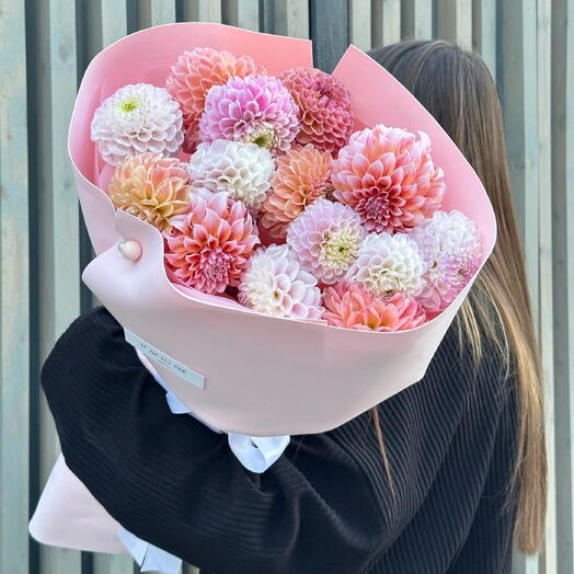 Разноцветные георгины 15 шт | Тренд сезона