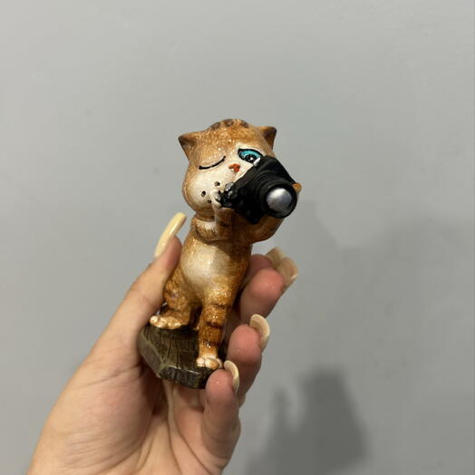 Статуэтка кот с камерой