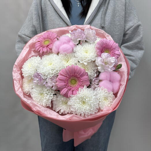 букетик с розовой герберой 🌸