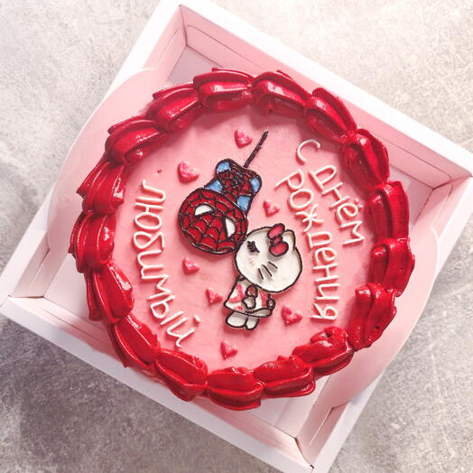 Бенто hello kitty - spider man