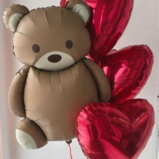 Мишка и сердца 💘