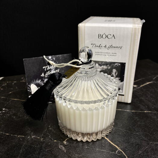 Свеча Crystal TONKA   FLOWERS 80 ml
