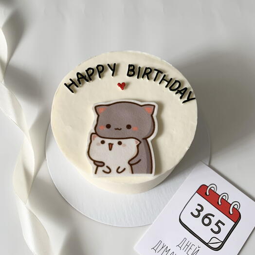 Бенто тортик к котиком,Happy birthday,для любимых,на день рождения,подарок