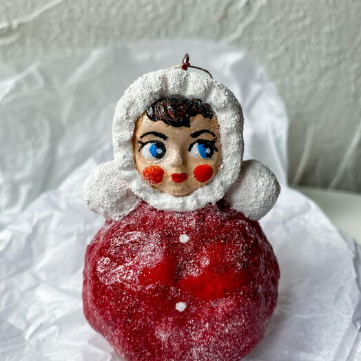 Неваляшка ватная игрушка на елку