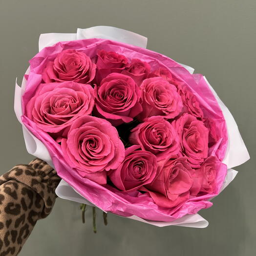 15 ароматных розовых роз💗