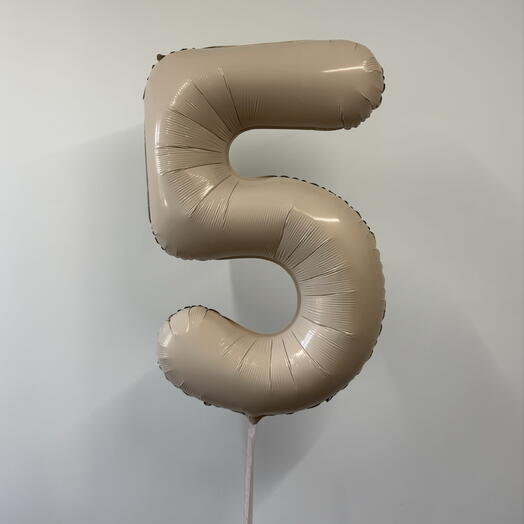 Цифра кремовая 5 (от 1 до 9)