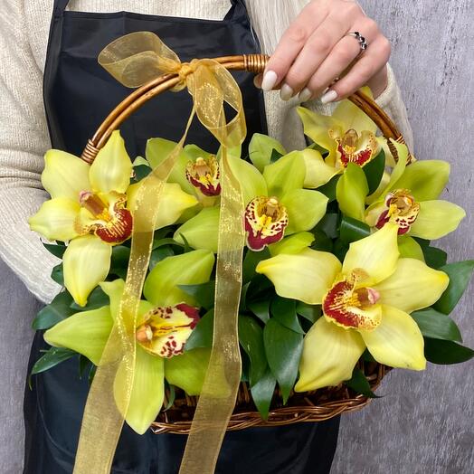 Basket with Orchid