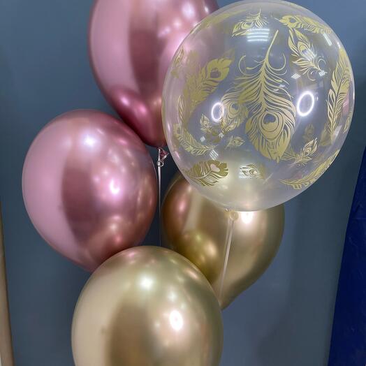 Set de 5 bolas de oro