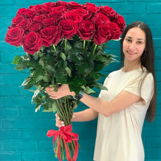 Ramo de rosas rojas de 33 metros