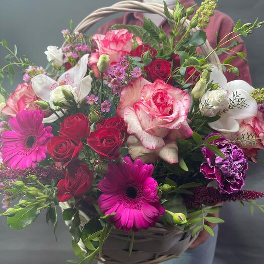 Basket with flowers