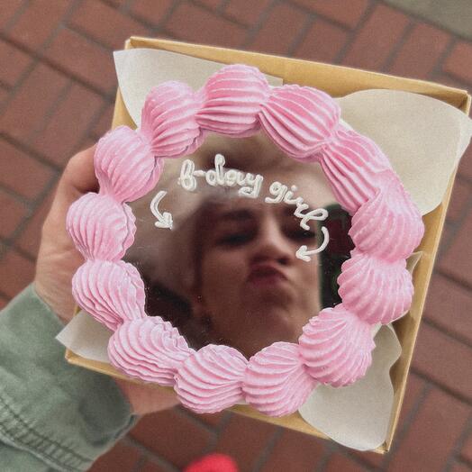 Бенто-торт с зеркалом на день рождения "b-day girl"