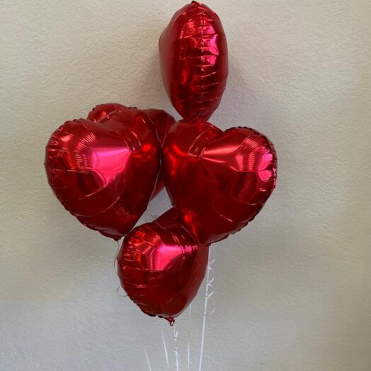 Сет из 5 шаров сердце
