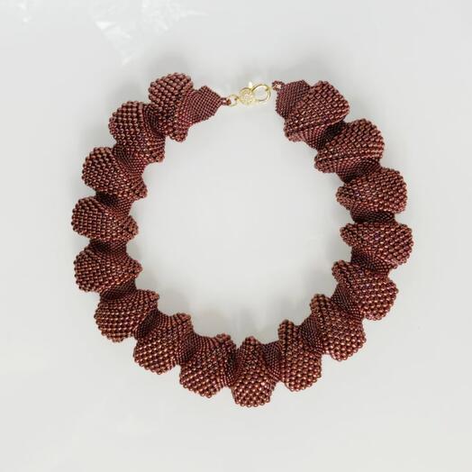 Necklace WAVE - bronze