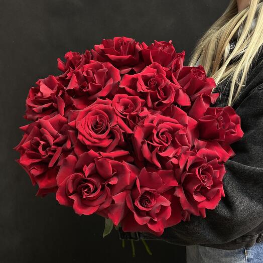 15pcs Red Inverted Roses 80cm
