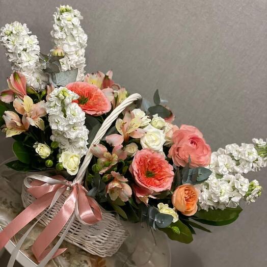 Basket with flowers