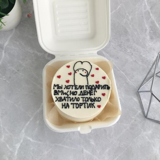 Бенто торт с рисунком и надписью