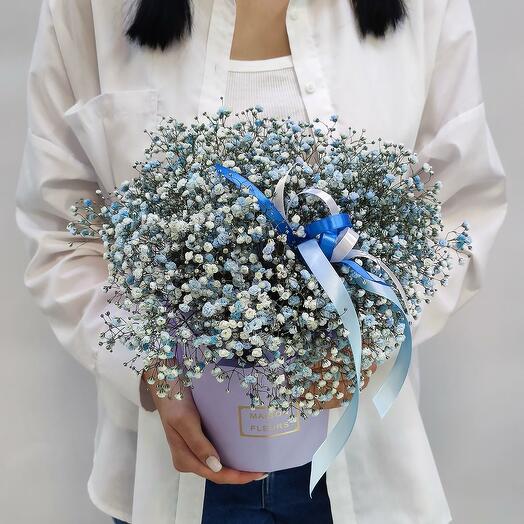 Tenderness blue gypsophila for a boy
