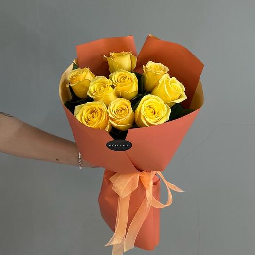 Букет из 9 роз 50 см (5.55)