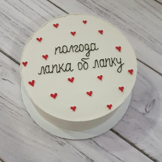 Бенто торт 750гр в подарок на годовщину лапка об лапку