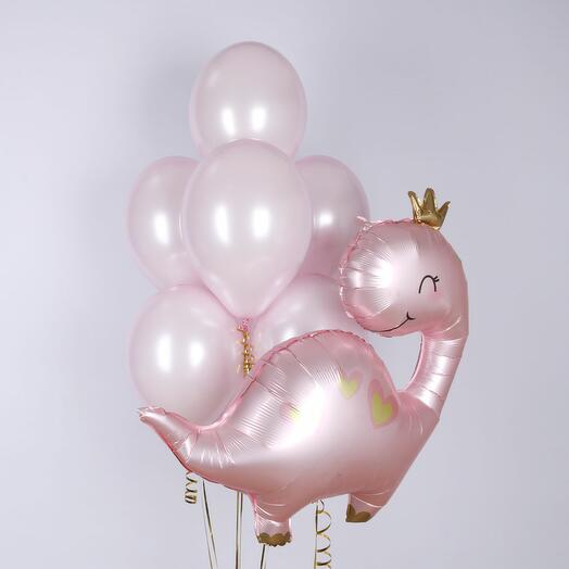 Set of balls "Pink dinosaur"