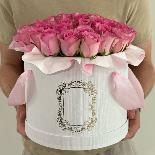 Pink Roses | White Box (L)