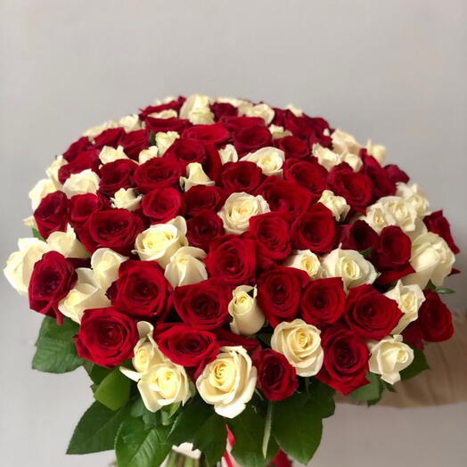 Букет из 101 розы микс