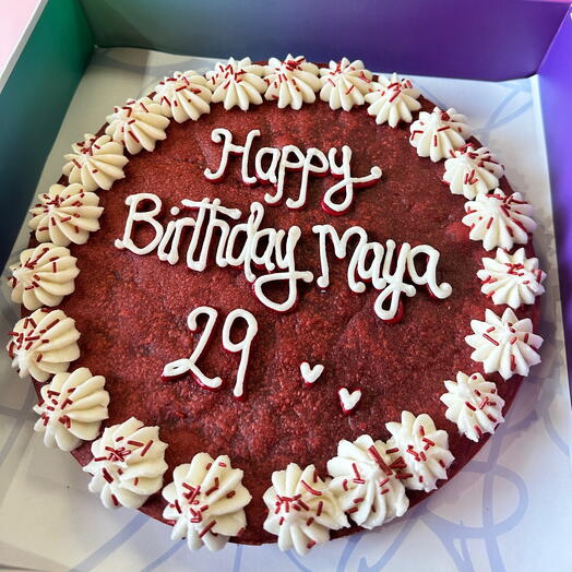 Happy Birthday - Red Velvet Cookie cake