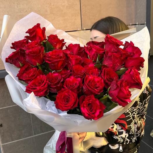 ️Вау Монобукет из 35 шикарных роз
