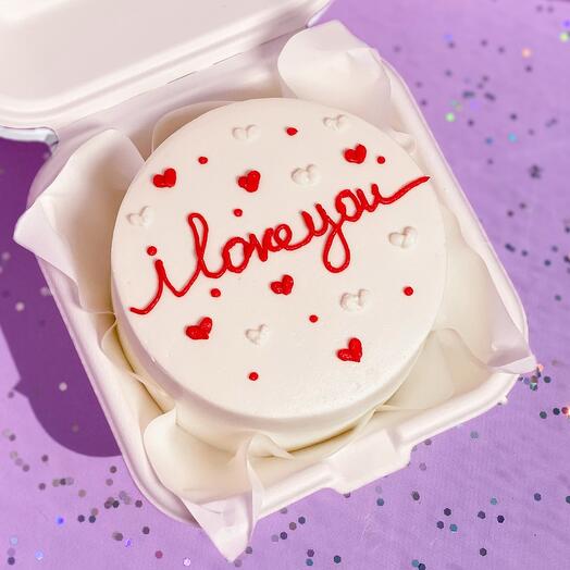 Бенто торт я люблю тебя «i love you»