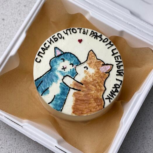 Бенто сникерс с милыми котиками 🙂‍↔️
