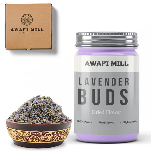 AWAFI MILL Lavender Flower Buds | Dried Lavandula - Bottle of 100 Gram
