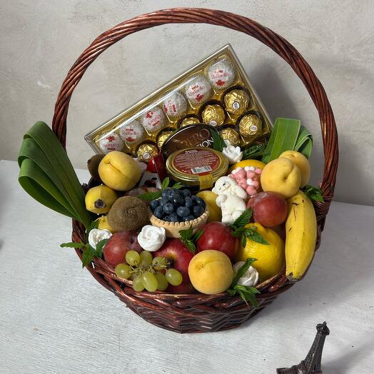 Корзина бокс с фруктами