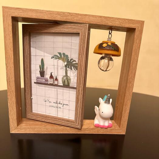 Деревянная двухсторонняя фоторамка рамка