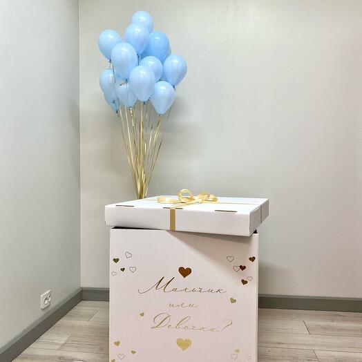 A surprise box with balls