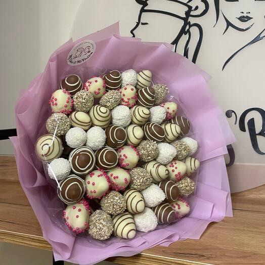 Ramo de fresas en chocolate 1000 gramos