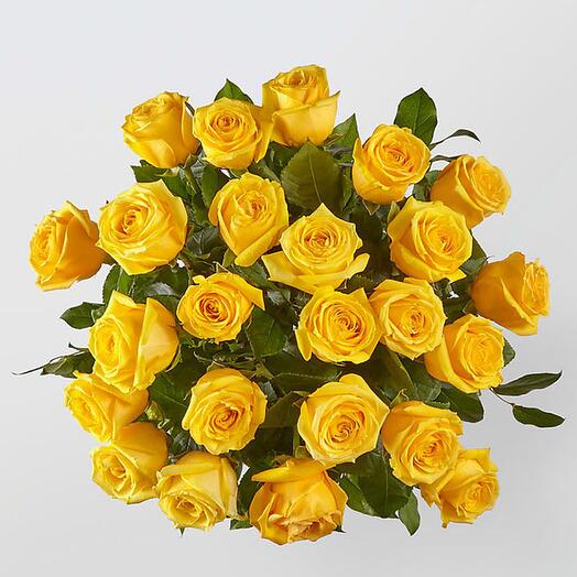 Yellow roses with Vase