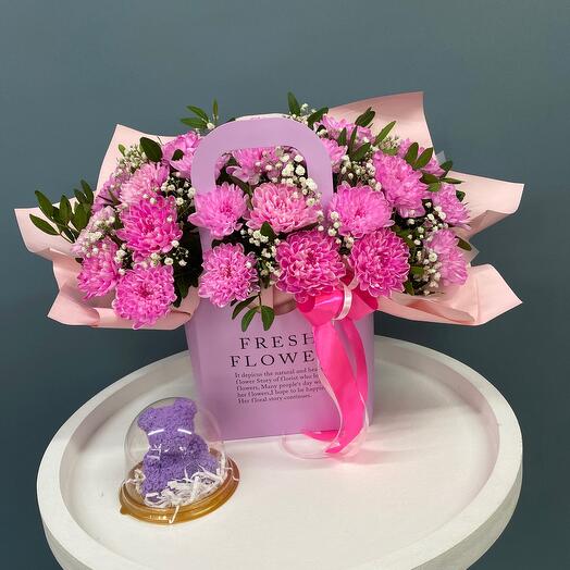 💐цветочная композиция с зеленью