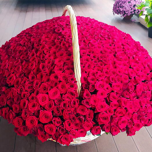 Корзина с цветами 1001 🌹